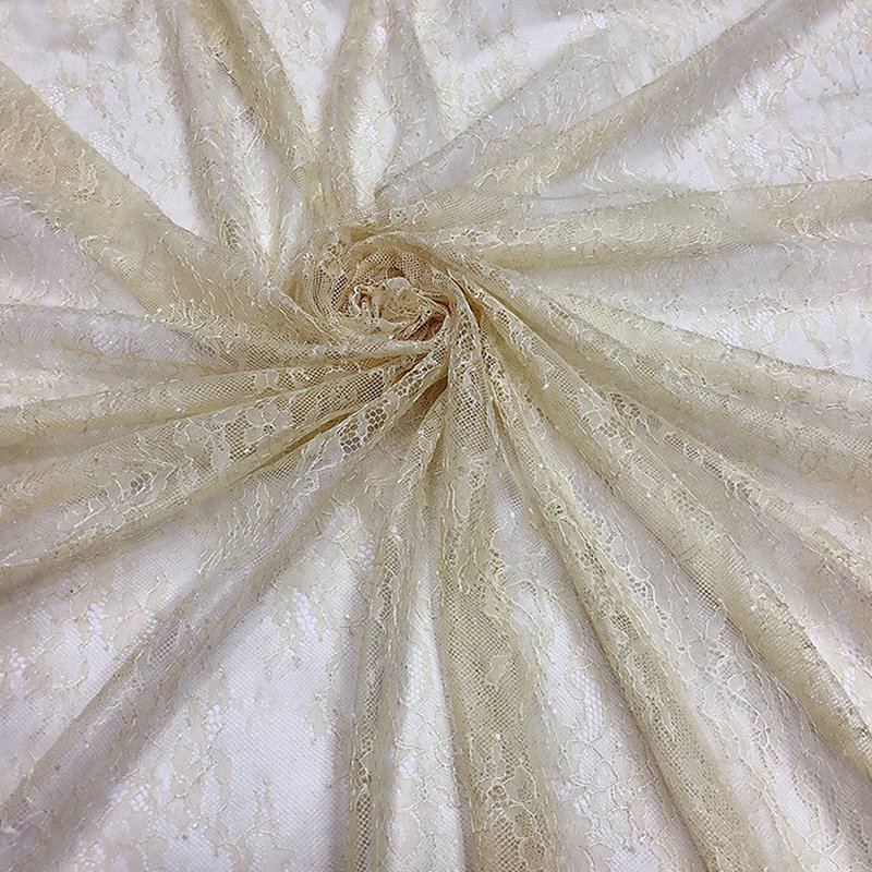 Lace Fabric Scallop Edge Dress Polyester for Women's Wear Wholesale Su 7